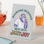 Schimpanse - ein guter Zuhörer Sockelschild (In Situ)