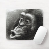 Schimpanse enttäuscht und mürrisch mousepad (Mit Mouse)
