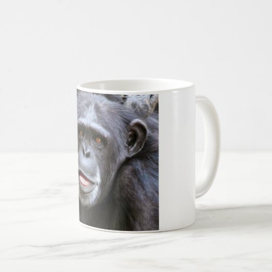 Schimpanse-Foto Kaffeetasse (VorderseiteRechts)