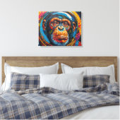 SCHIMPANSE IM ALL-19 LEINWANDDRUCK (Insitu (Schlafzimmer))