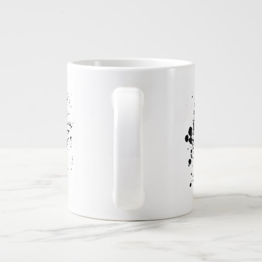Schimpanse in Black Splash Jumbo-Tasse (Rückseite)