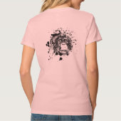 Schimpanse in Black Splash T-Shirt (Rückseite)