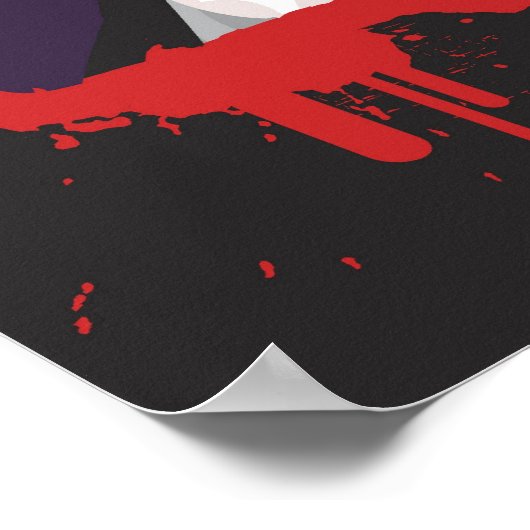 Schimpanse in Dracula-Kostüm Poster (Ecke)