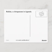 Schimpanse in Uganda Postkarte (Rückseite)