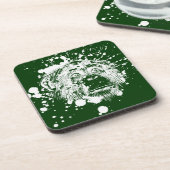 Schimpanse in weißem Splash Getränkeuntersetzer (Linke Seite)