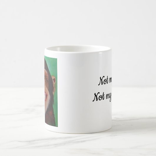 Schimpanse lächelnd Affen Print Kaffeetasse (Mittel)