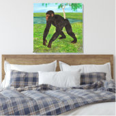Schimpanse Leinwanddruck (Insitu (Schlafzimmer))