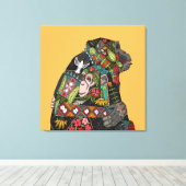 Schimpanse-Liebe Leinwanddruck (Insitu (Holzboden))