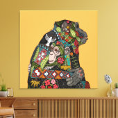 Schimpanse-Liebe Leinwanddruck (Insitu (Wohnzimmer))