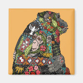 Schimpanse-Liebe Magnet (Vorne)