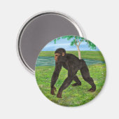Schimpanse Magnet (Vorderseite/Rückseite)