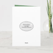 Schimpanse mit grüner Graduierungskappe Karte (Rückseite)