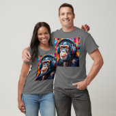 Schimpanse mit Kopfhörern T-Shirt (Unisex)