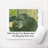 Schimpanse-mit-rauchenproblem, Brunnen wurde Sie Mousepad (Mit Mouse)