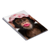 Schimpanse mit rosa Lippenstift Notizblock (Rechte Seite)