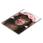 Schimpanse mit rosa Lippenstift Notizblock (Linke Seite)