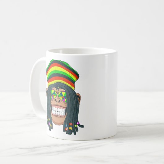 Schimpanse mit Schleusen und Cap Kaffeetasse (Vorderseite Links)