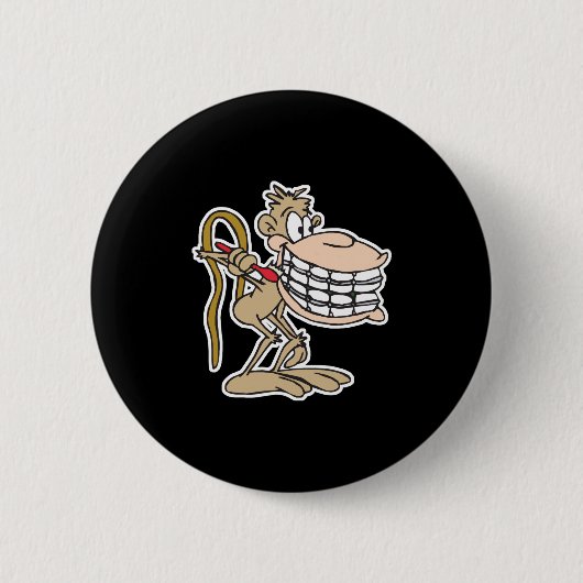 Schimpanse mit Zahnspange Button (Vorderseite)