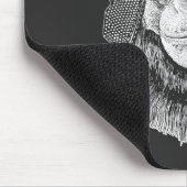 Schimpanse-Motorrad-Reiter Mousepad (Ecke)