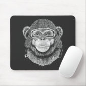 Schimpanse-Motorrad-Reiter Mousepad (Mit Mouse)
