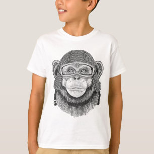 Schimpanse-Motorrad-Reiter T-Shirt