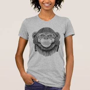 Schimpanse-Motorrad-Reiter T-Shirt