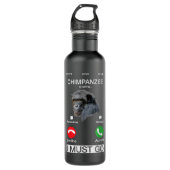 Schimpanse nennt Art Monkey Chimp Ape Tier Edelstahlflasche (Vorderseite)