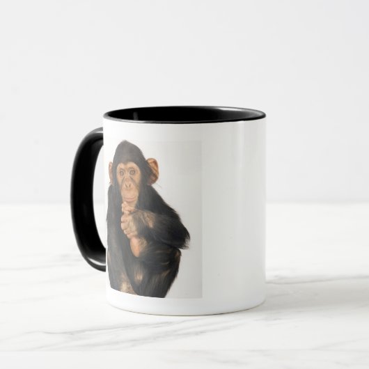 Schimpanse (Pantroglodytes) Tasse (Vorderseite Links)