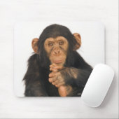 Schimpanse (Pantroglodytes). Young spielerisch Mousepad (Mit Mouse)