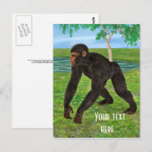 Schimpanse Postkarte (Vorne/Hinten)
