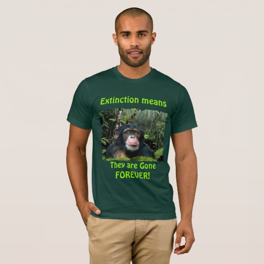 Schimpanse & Regenwald Art EXTINATION T - Shirt (Vorne ganz)