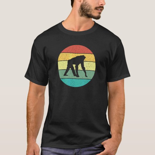 Schimpanse Retro Vintage T-Shirt (Vorderseite)