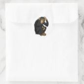 Schimpanse Runder Aufkleber (Tasche)