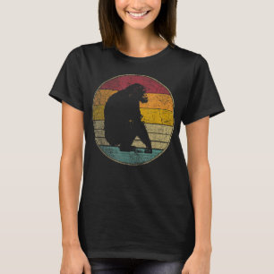 Schimpanse Schimpanse Vintage Lustig Retro Stil 70 T-Shirt