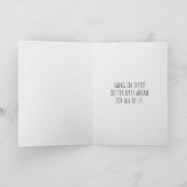 Schimpanse-Spaß zur Förderung von Freunden Karte (Innenseite)