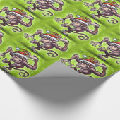 Schimpanse Weihnachten Geschenkpapier (Ecke)