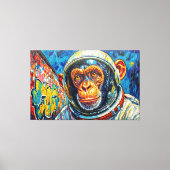 SCHIMPANSEN-ASTRONAUT KOMMT NACH HAUSE LEINWANDDRUCK (Vorderseite)