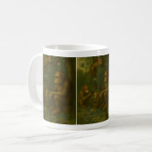 Schimpansen auf Mobiltelefonen Kaffeetasse (Vorderseite Links)