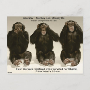 Schimpansen für einen Hügel Postkarte