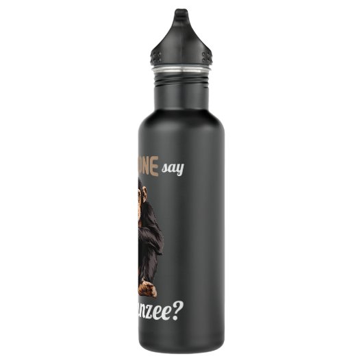 Schimpansen Hat jemand Chimpanze gesagt Edelstahlflasche (Rechts)