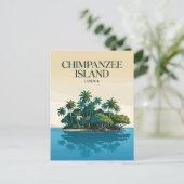Schimpansen-Insel Liberia Postkarte (Stehend Vorderseite)