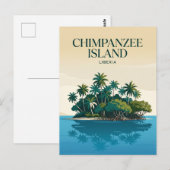 Schimpansen-Insel Liberia Postkarte (Vorne/Hinten)