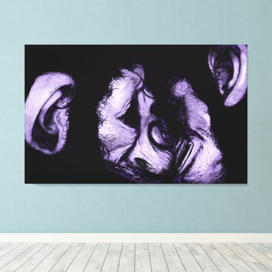 Schimpansen küssen leinwanddruck (Insitu (Holzboden))