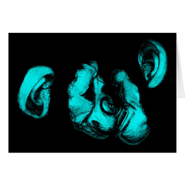 Schimpansen küssen : neon türkis (Vorderseite (Horizontal))