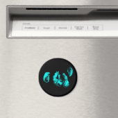 Schimpansen küssen : neon türkis magnet (In Situ (Geschirrspüler))