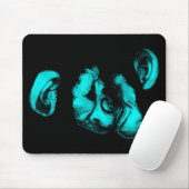 Schimpansen küssen : neon türkis mousepad (Mit Mouse)