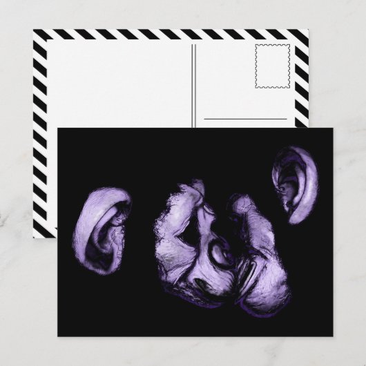 Schimpansen küssen postkarte (Vorne/Hinten)