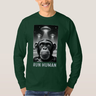 Schimpansen-Selfie-UFO-Spaß-Quirky-Geschenk T-Shirt