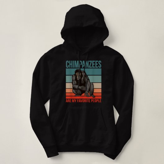 Schimpansen sind meine Lieblingsmenschen Hoodie (Design vorne)