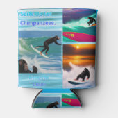 Schimpansen surfen FotoCollage, können kühlen Dosenkühler (Vorderseite)